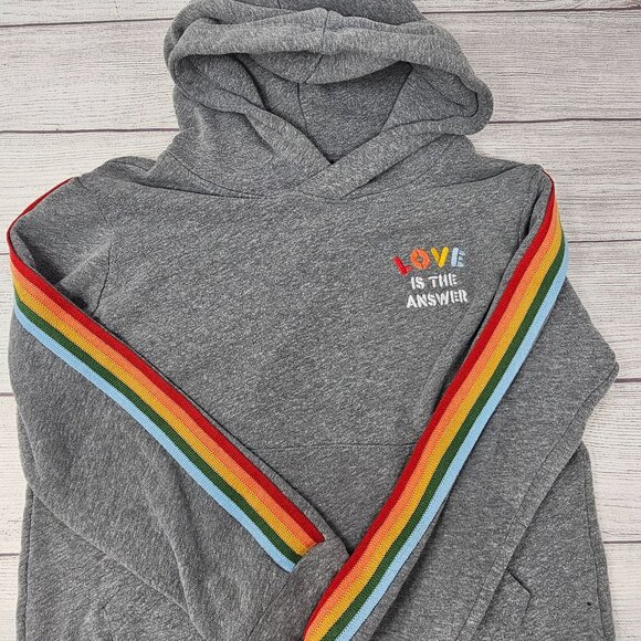 Tiny Whales kids unisex Love is the Answer hoodie Size 12/14 - Picture 1 of 4